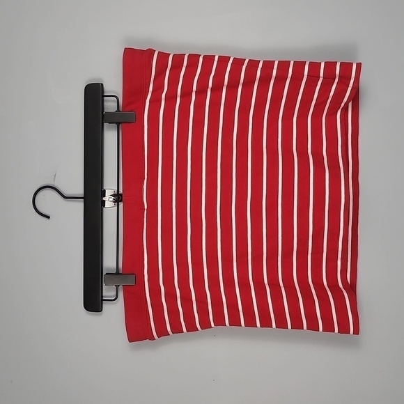 Gap Stretch Y2K Striped Red Cropped Tube Top - Picture 6 of 8